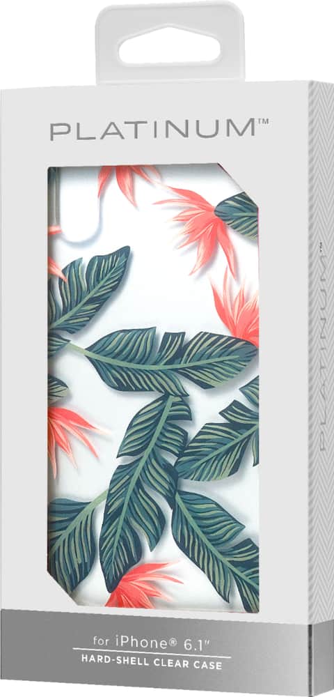 hardshell case for apple iphone xr - palm trees/clear hardshell case for apple iphone xr - palm trees/clear