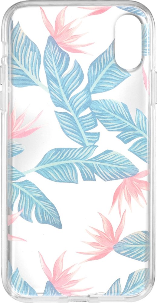 hardshell case for apple iphone xr - palm trees/clear