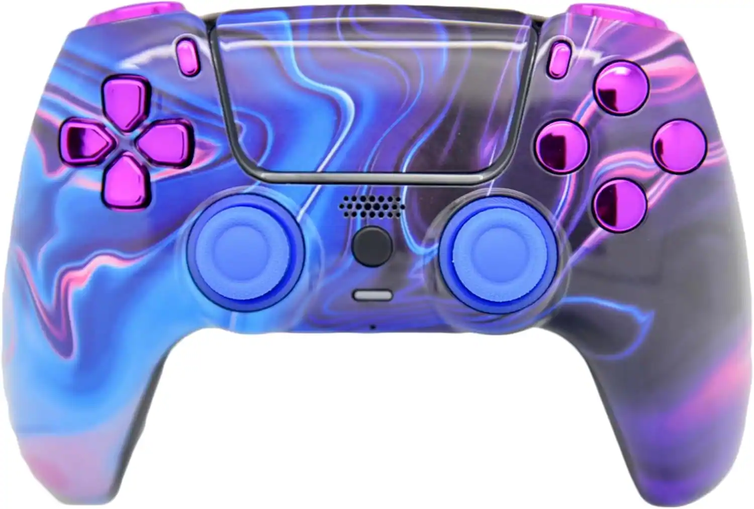Blue & Purple Swirl W/Purple Chrome Inserts