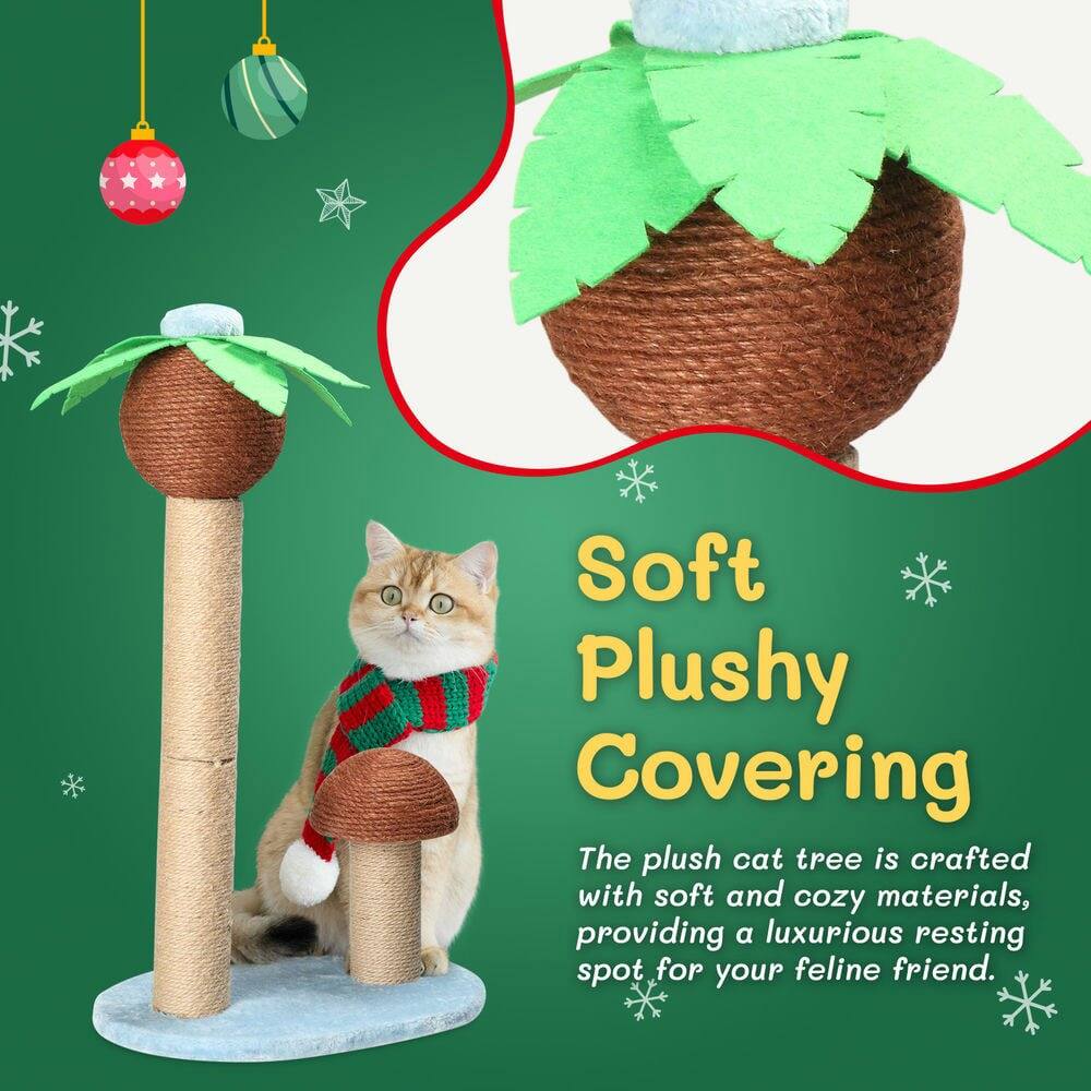 Soft Plushy Covering

The plush cat tree is crafted with soft and cozy materials, providing a luxurious resting spot for your feline friend.