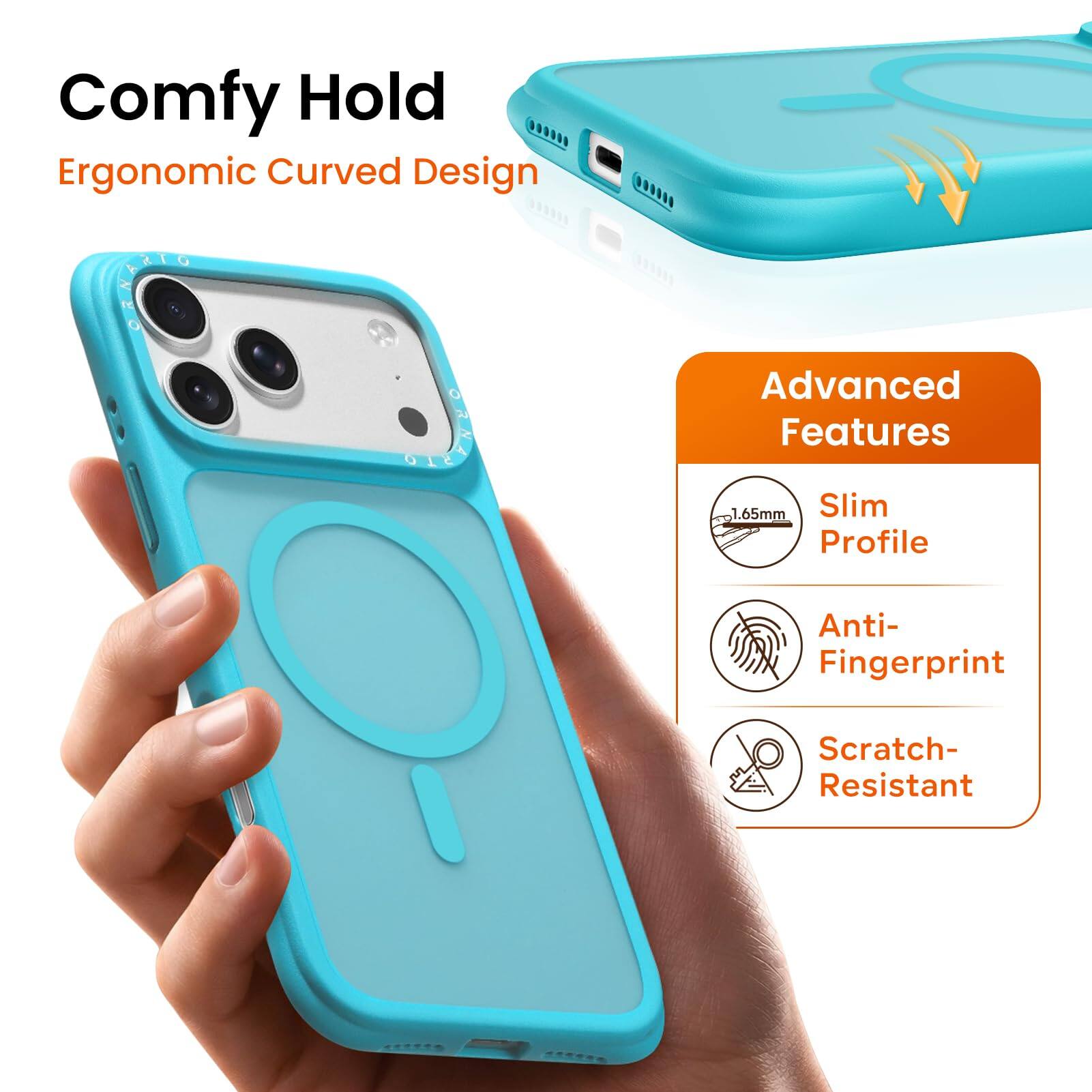 Comfy Hold
Ergonomic Curved Design

Advanced Features
1.65mm Slim Profile
Anti-Fingerprint
Scratch-Resistant