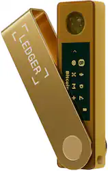 Ledger - Nano X Crypto Hardware Wallet - Bluetooth - Gold - Front_Zoom