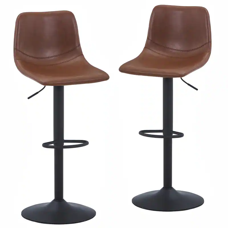 X Style Stool LeisureMod Tilbury Modern Adjustable Bar Stool with Footrest, 360 ...