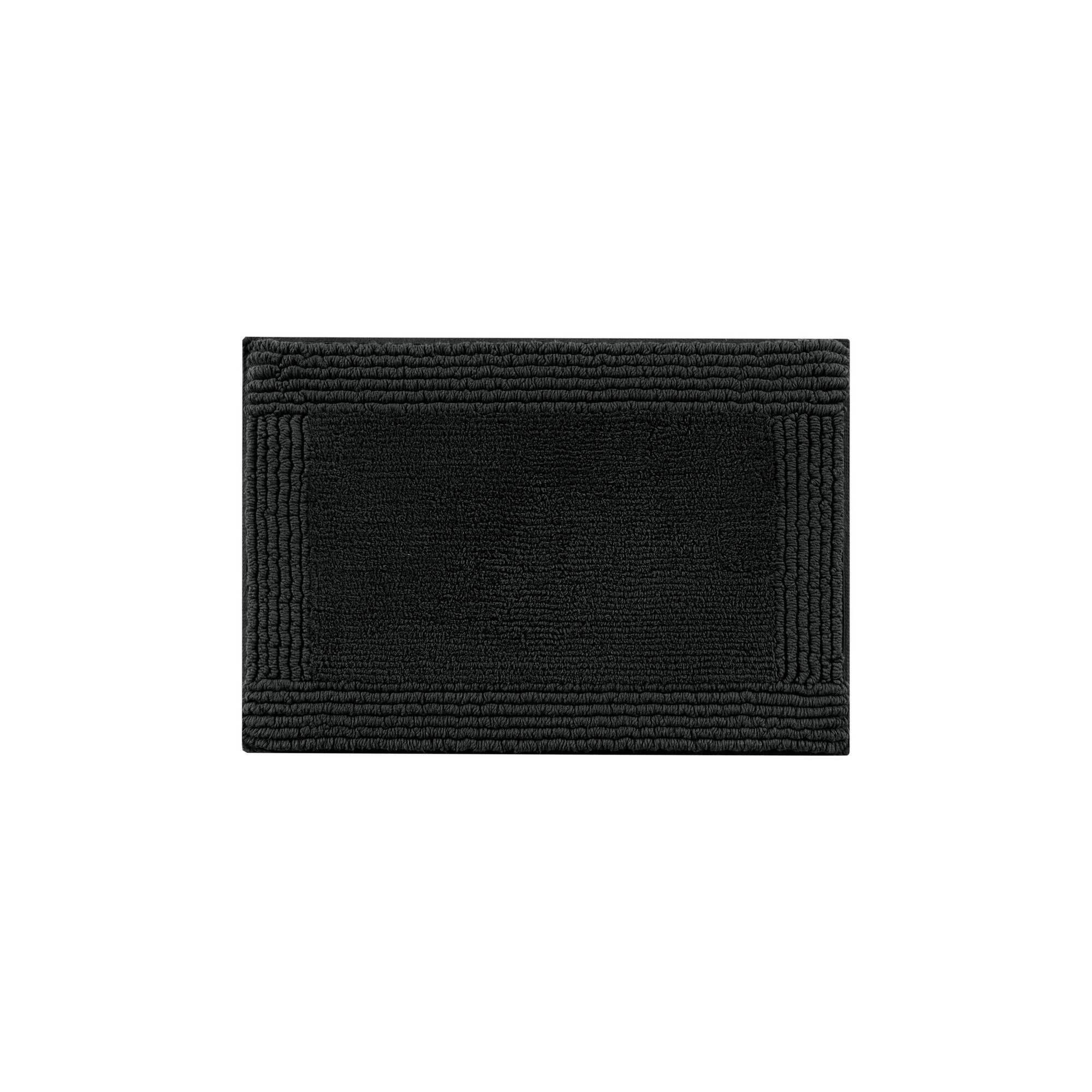 Angle. APRILSOUL - 1 PCS 17x24 100 Cotton Tufted 3000 GSM Reversible Bath Rug Black - Black.