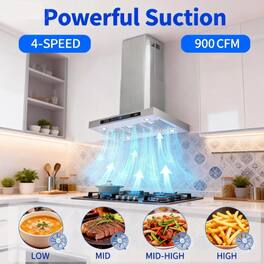 Brano - 36 inches - Convertible - Island Range Hood - Silver