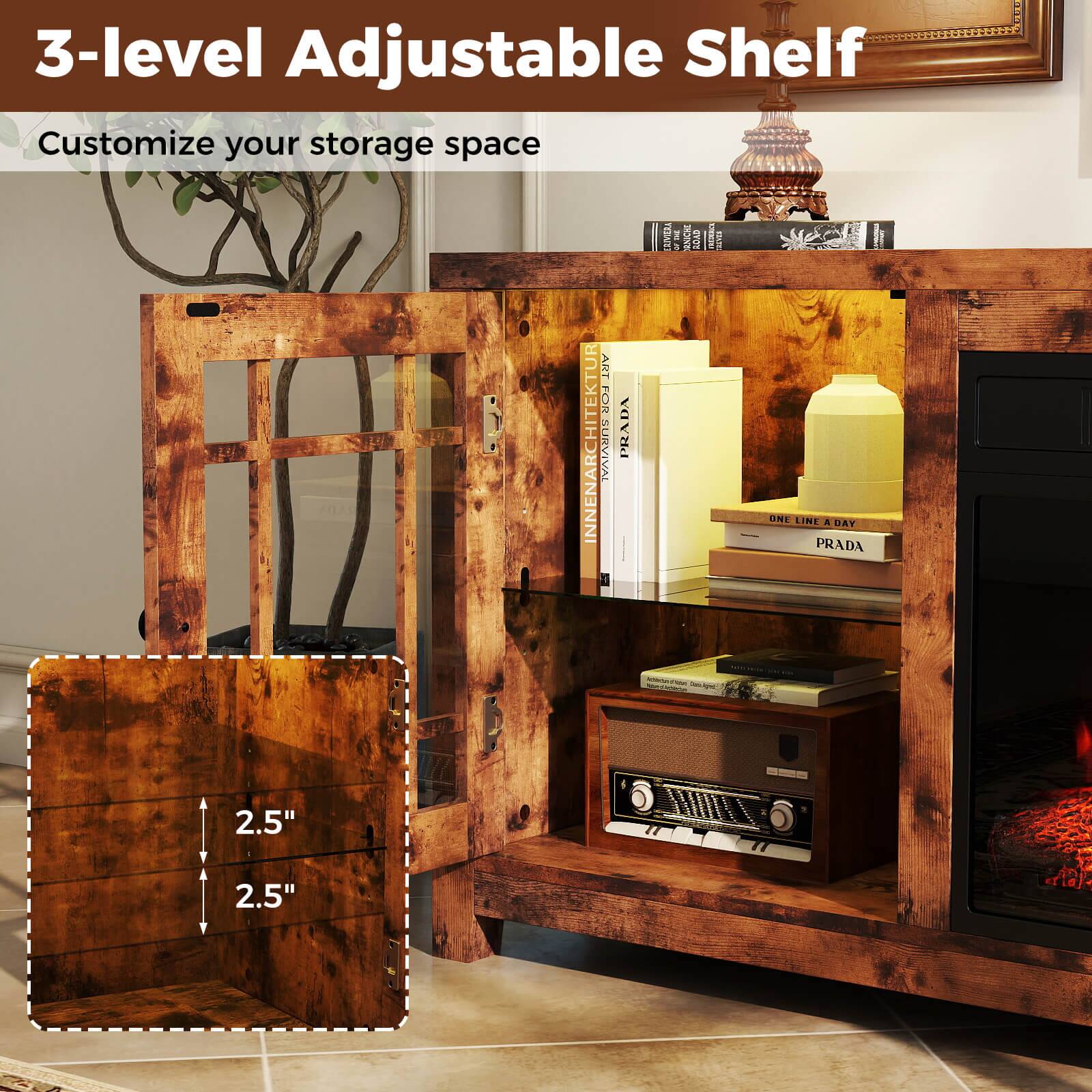 3-level Adjustable Shelf  
Customize your storage space  

ANT FOR INNENARCHITEKTUR  
FORSURVIVAL  
R DA PRADA  
M EBAIT  
1 E SYOE  
a I BIT ONE LINE A DAY  
PRADA  

2.5"  
2.5"