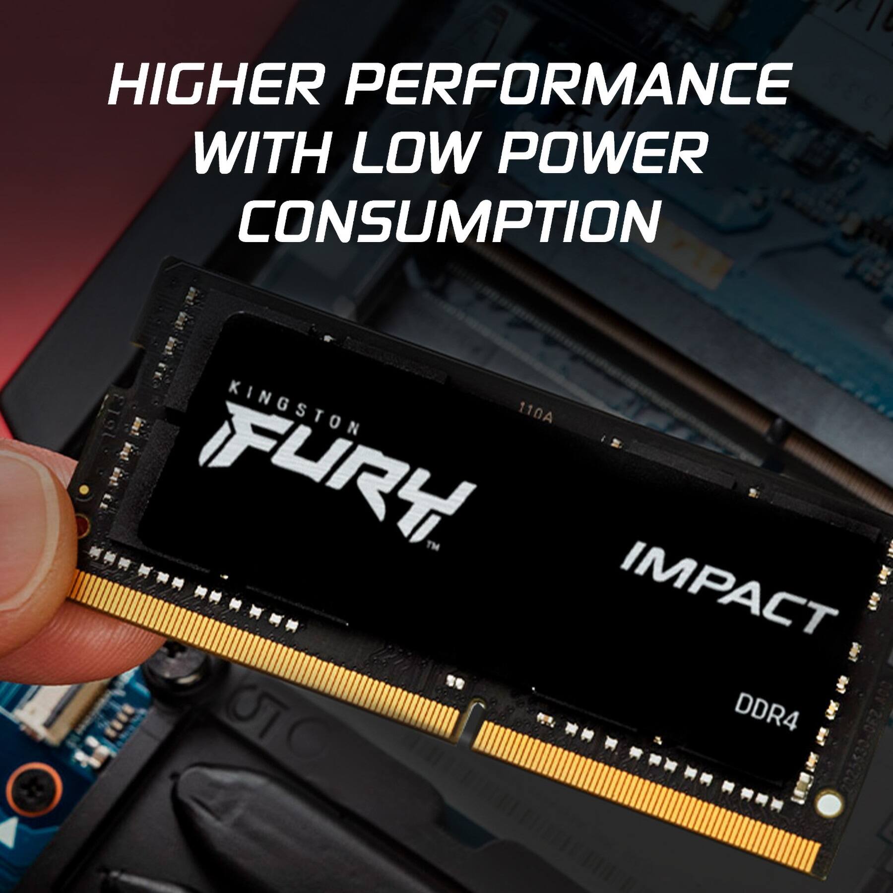 Alt View 14. Kingston - FURY Impact 32GB 2666MT/s DDR4 CL15 SODIMM (Kit of 2) 1Gx8.
