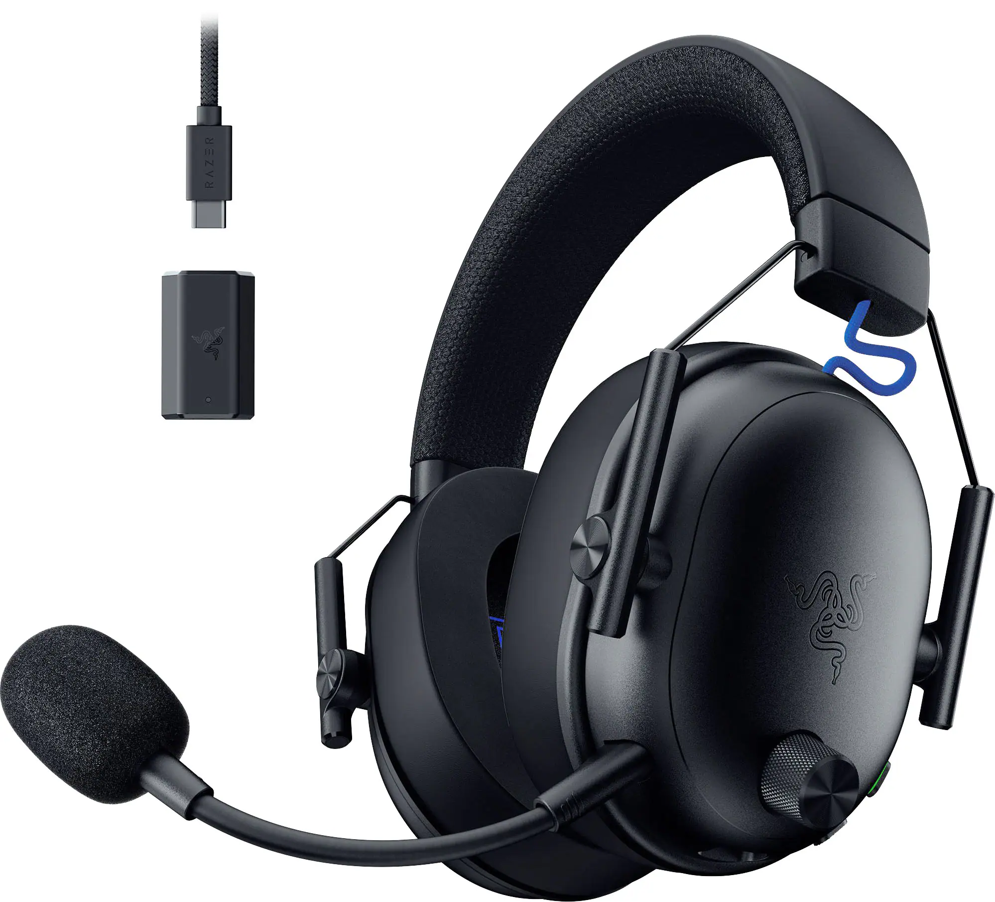 Front. Razer - BlackShark V3 Wireless Over-the-Ear Gaming Headset for Playstation, PC, Mac, Nintendo Switch, Smartphone - Black.