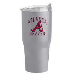 Logo Brands - Atlanta Braves 30oz. Stone Powder Coat Tumbler - Multicolor