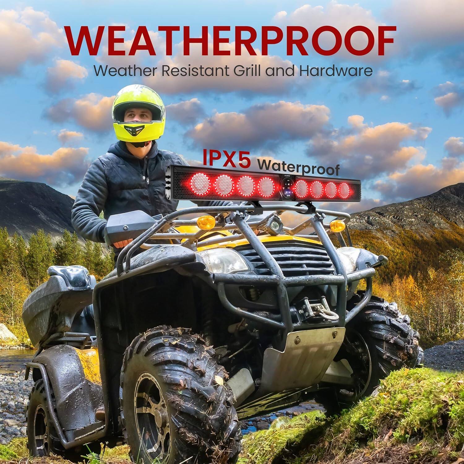 WEATHERPROOF  
Weather Resistant Grill and Hardware  
IPX5 Waterproof