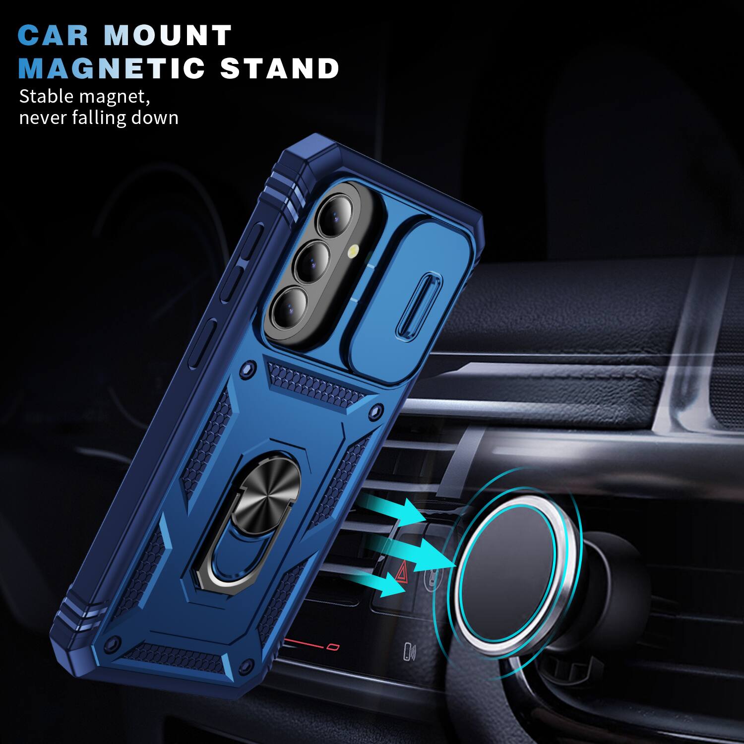 CAR MOUNT MAGNETIC STAND  
Stable magnet, never falling down