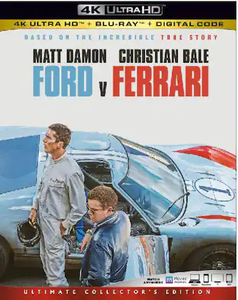 Front. Ford V Ferrari - 4K Blu-Ray.