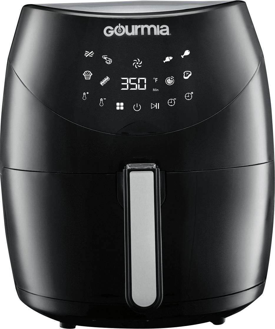  Gourmia Air Fryer Oven Digital Display 6 Quart Large AirFryer  Cooker 12 1-Touch Cooking Presets, XL Air Fryer Basket 1500w Power  Multifunction Black and Stainless Steel Accents FRY FORCE GAF686 