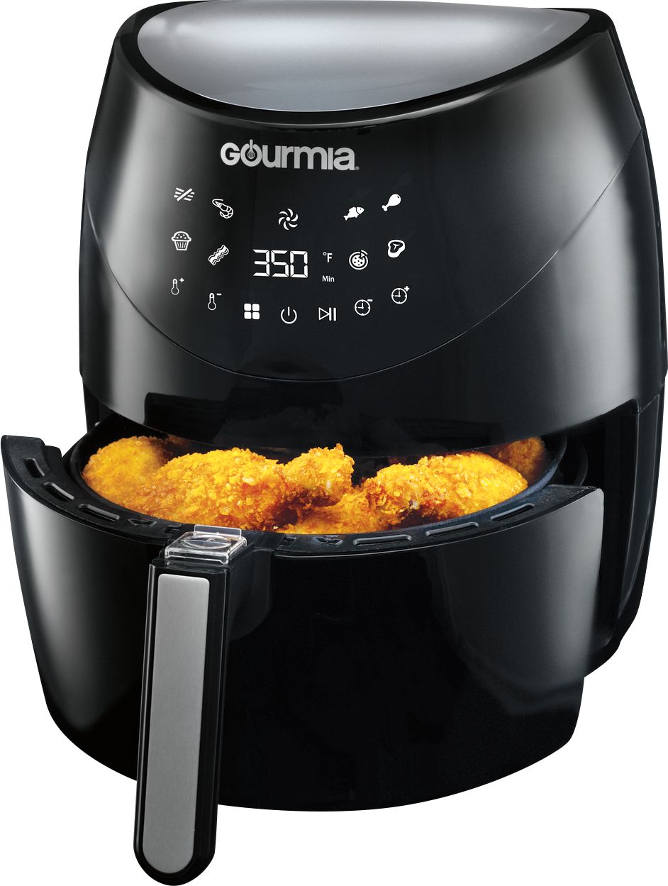 Gourmia 6-Qt Digital Air Fryer with Guided Cooking, Black GAF686