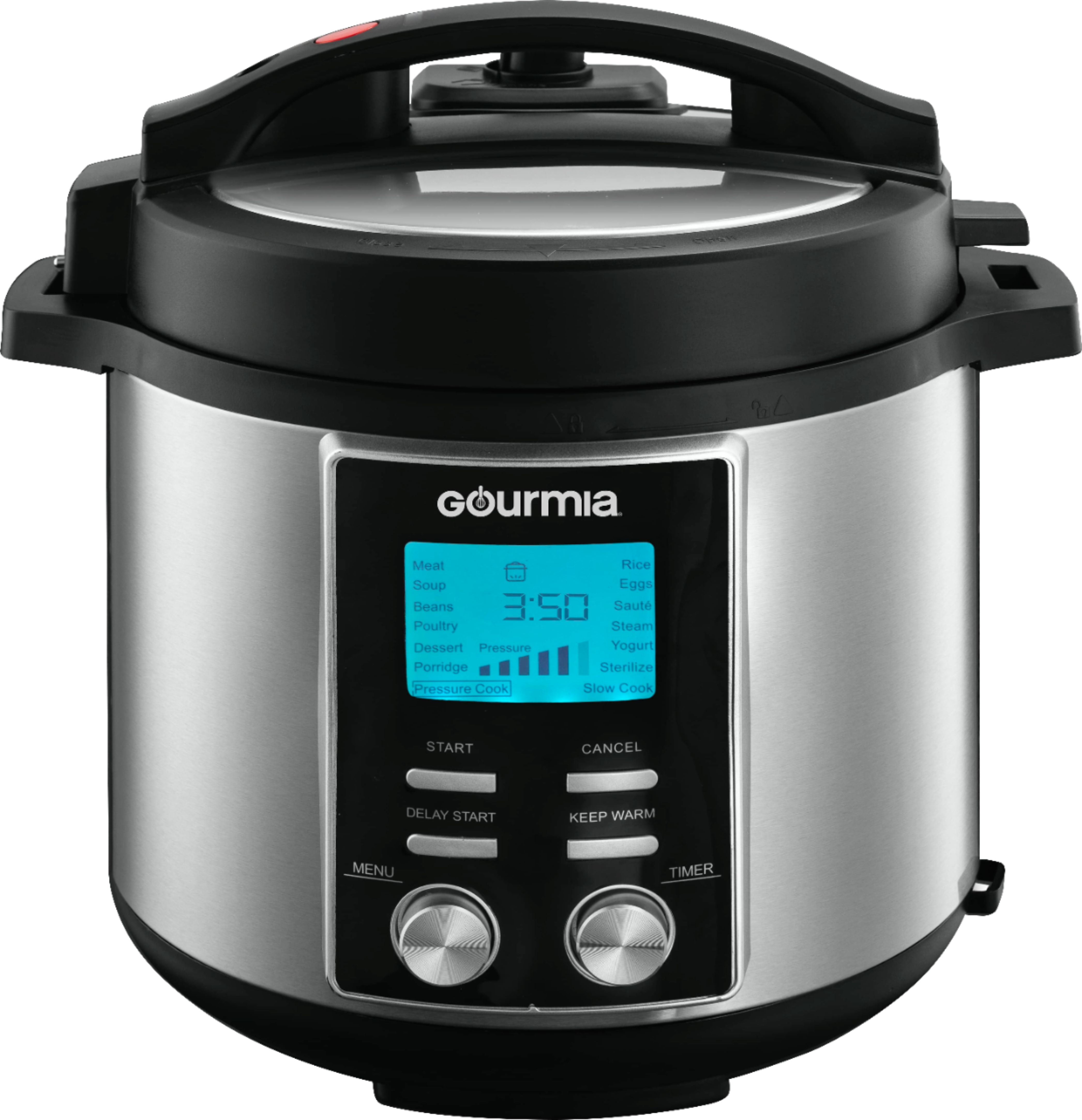 Multi Function Pressure Cookers, Gourmia GPC1200 Electric Digital  Multifunction Pressure Cooker, 13 Programmable Cooking Modes, 12 Quart  Stainless Steel, with Steam Rack, 1600 Watts