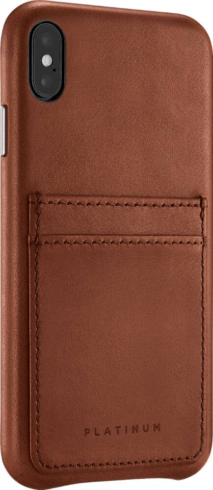 leather wallet case for apple iphone xs max - papaya leather wallet case for apple iphone xs max - papaya
