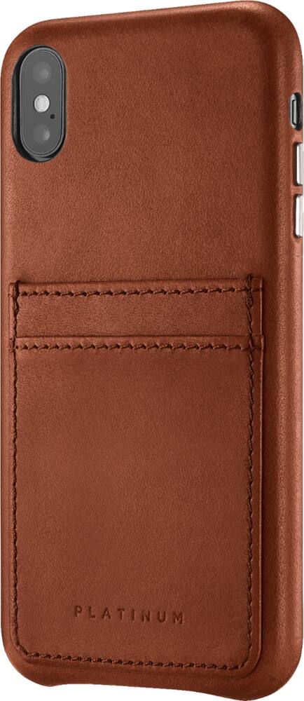 leather wallet case for apple iphone xs max - papaya leather wallet case for apple iphone xs max - papaya
