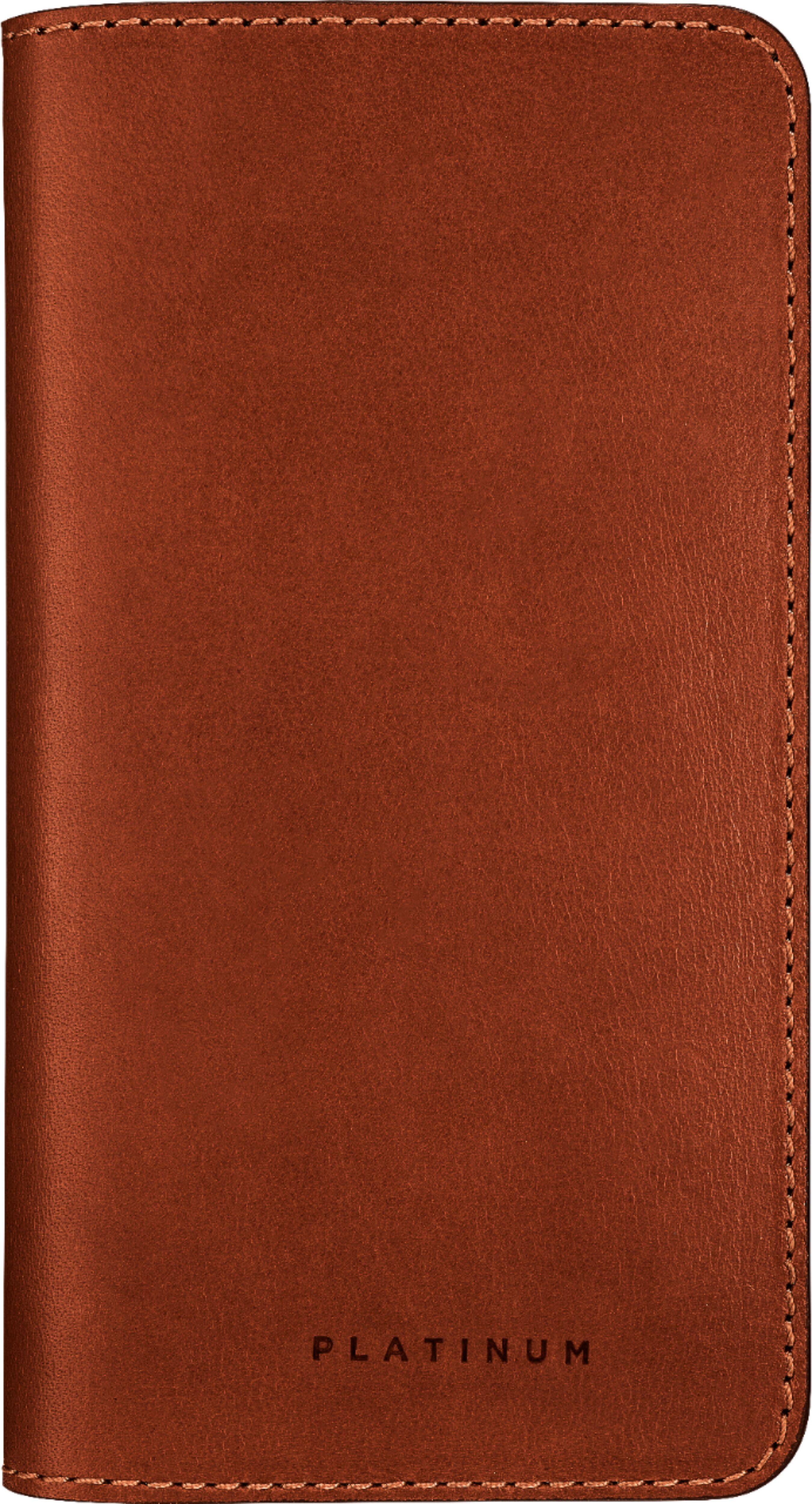 leather folio case for apple iphone x and xs - papaya