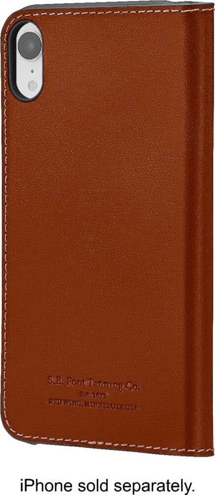 leather folio case for apple iphone xr - papaya leather folio case for apple iphone xr - papaya