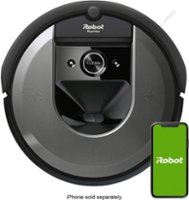 iRobot - Roomba i7 Wi-Fi Connected Robot Vacuum - Charcoal - Front_Zoom
