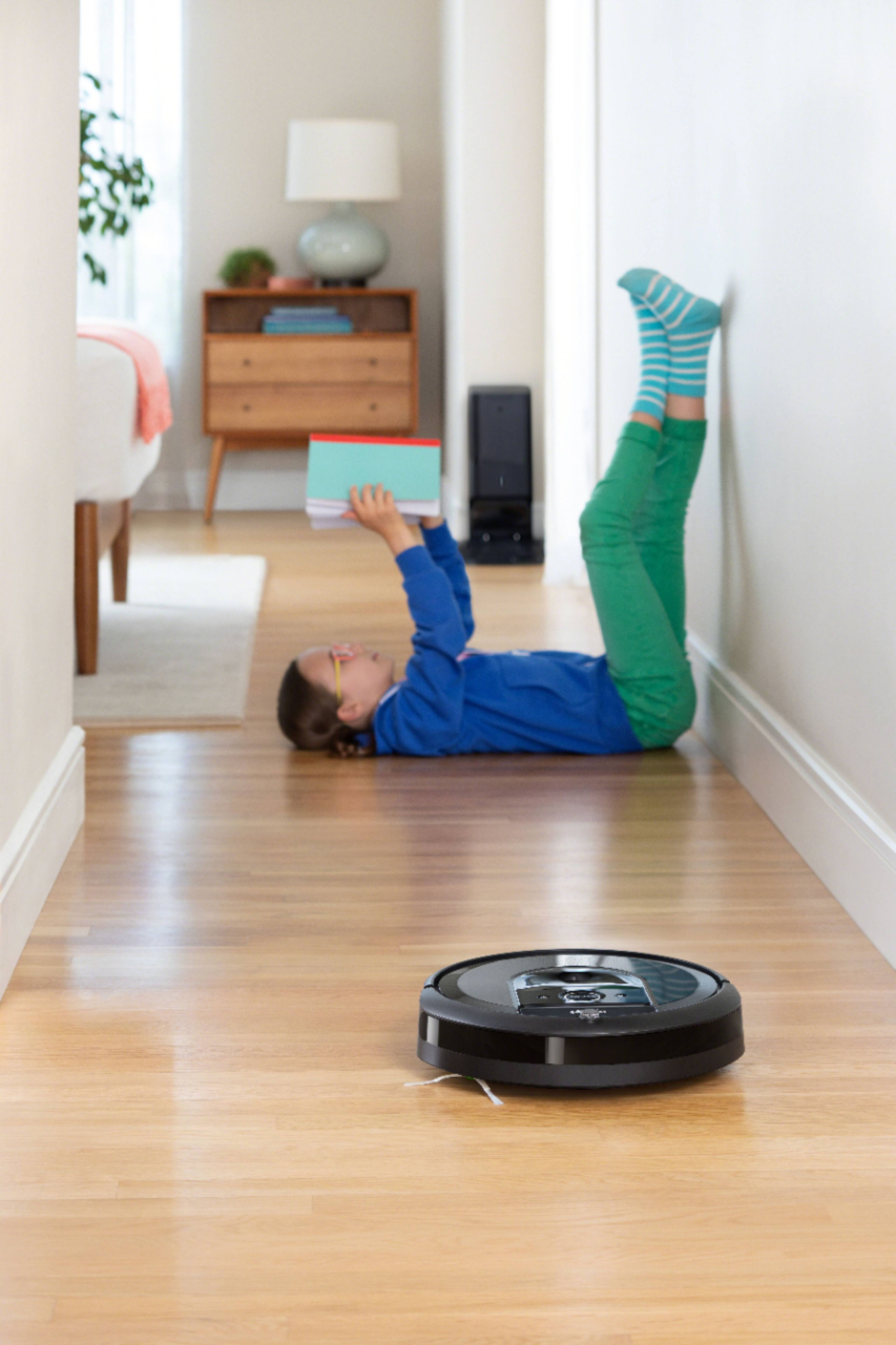 Alt View 22. iRobot - Roomba i7 Wi-Fi Connected Robot Vacuum - Charcoal.
