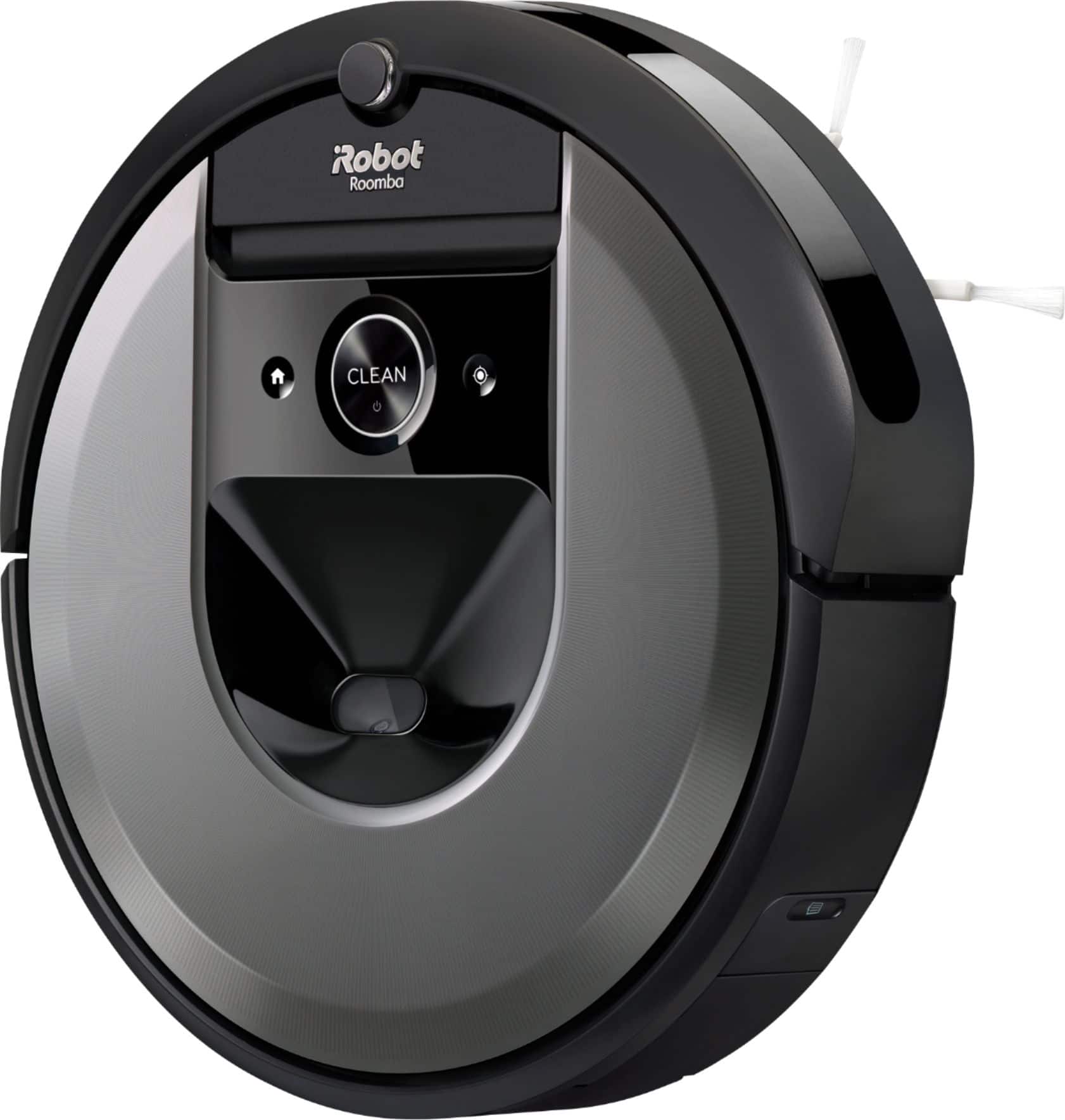 Left. iRobot - Roomba i7 Wi-Fi Connected Robot Vacuum - Charcoal.