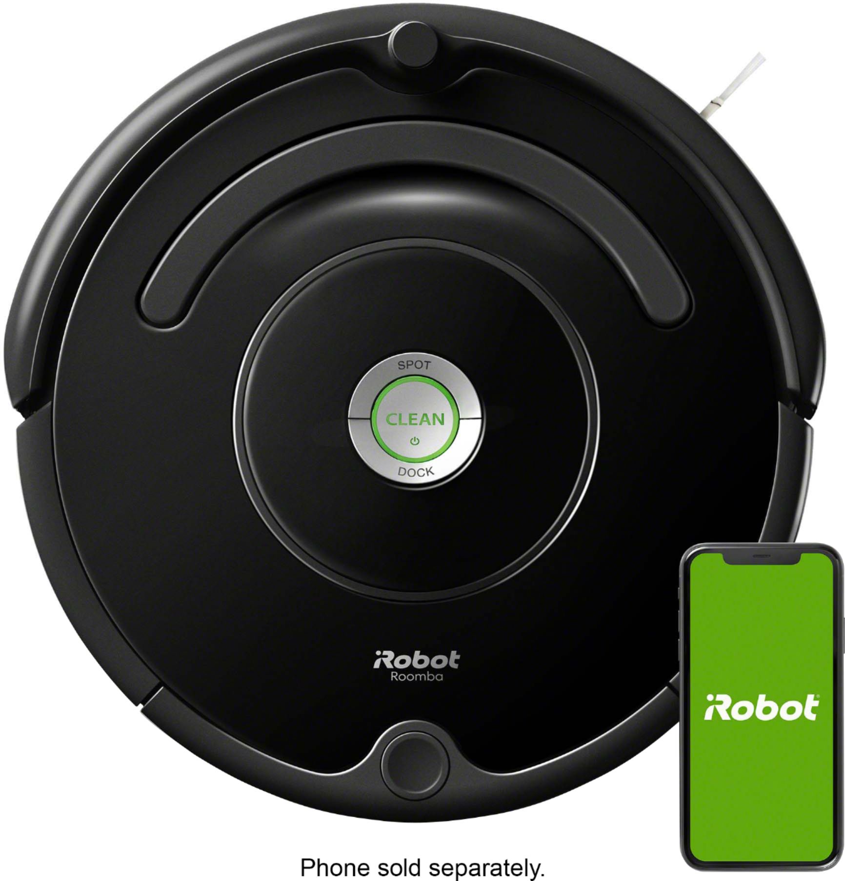 Ved Nøgle Fordeling iRobot Roomba 675 Wi-Fi Connected Robot Vacuum Black R675020 - Best Buy