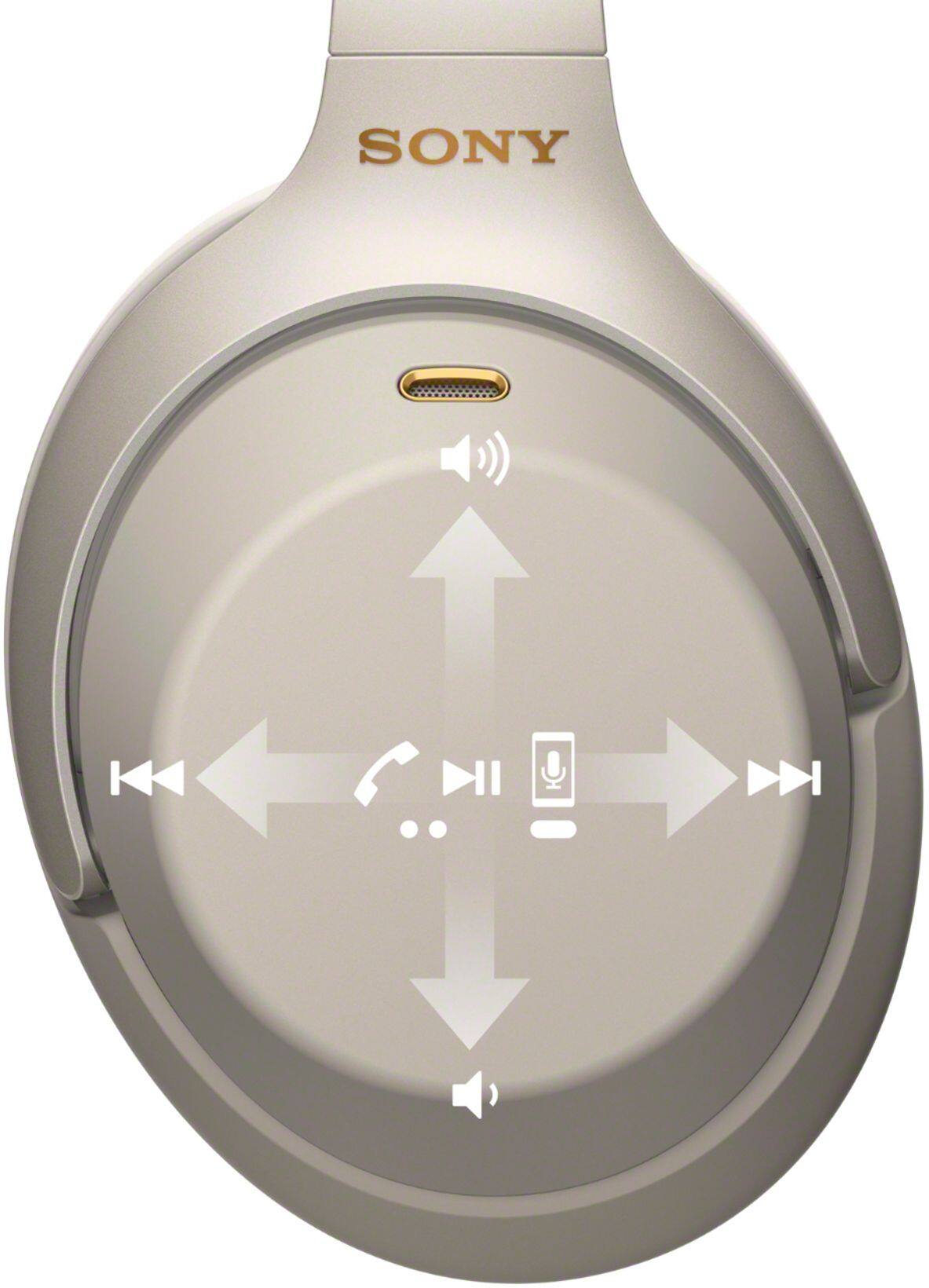 Alt View 13. Sony - WH-1000XM3 Wireless Noise Cancelling Over-the-Ear Headphones with Google Assistant - Silver.