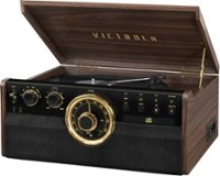 Victrola - Empire Bluetooth 6-in-1 Record Player - Gold/Brown/Black - Angle_Zoom