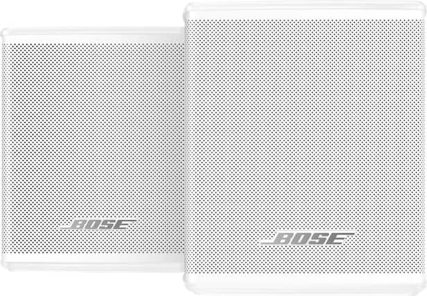 Front. Bose - Surround Speakers 120-Watt Wireless Home Theater Speakers (Pair) - White.