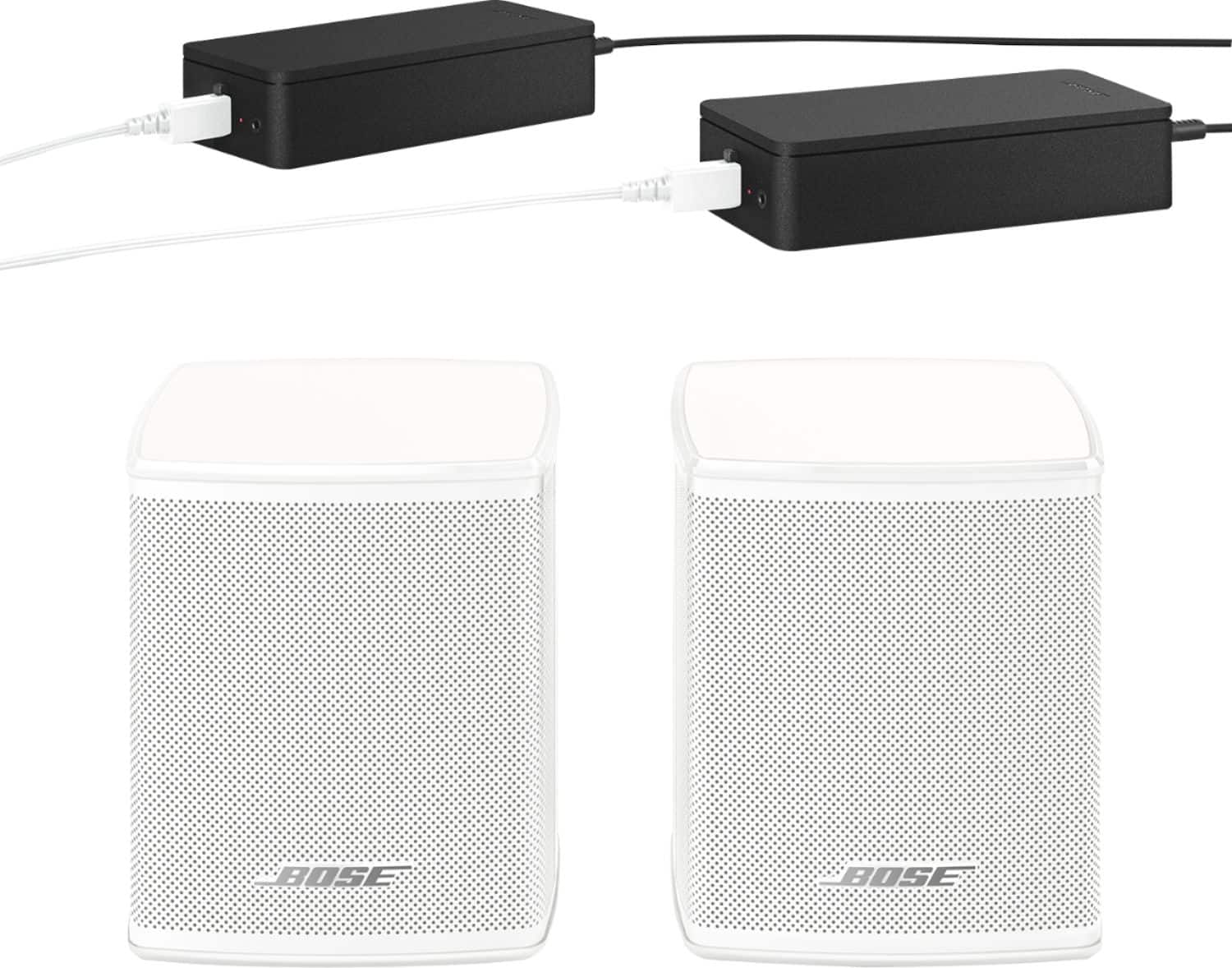 Alt View 12. Bose - Surround Speakers 120-Watt Wireless Home Theater Speakers (Pair) - White.