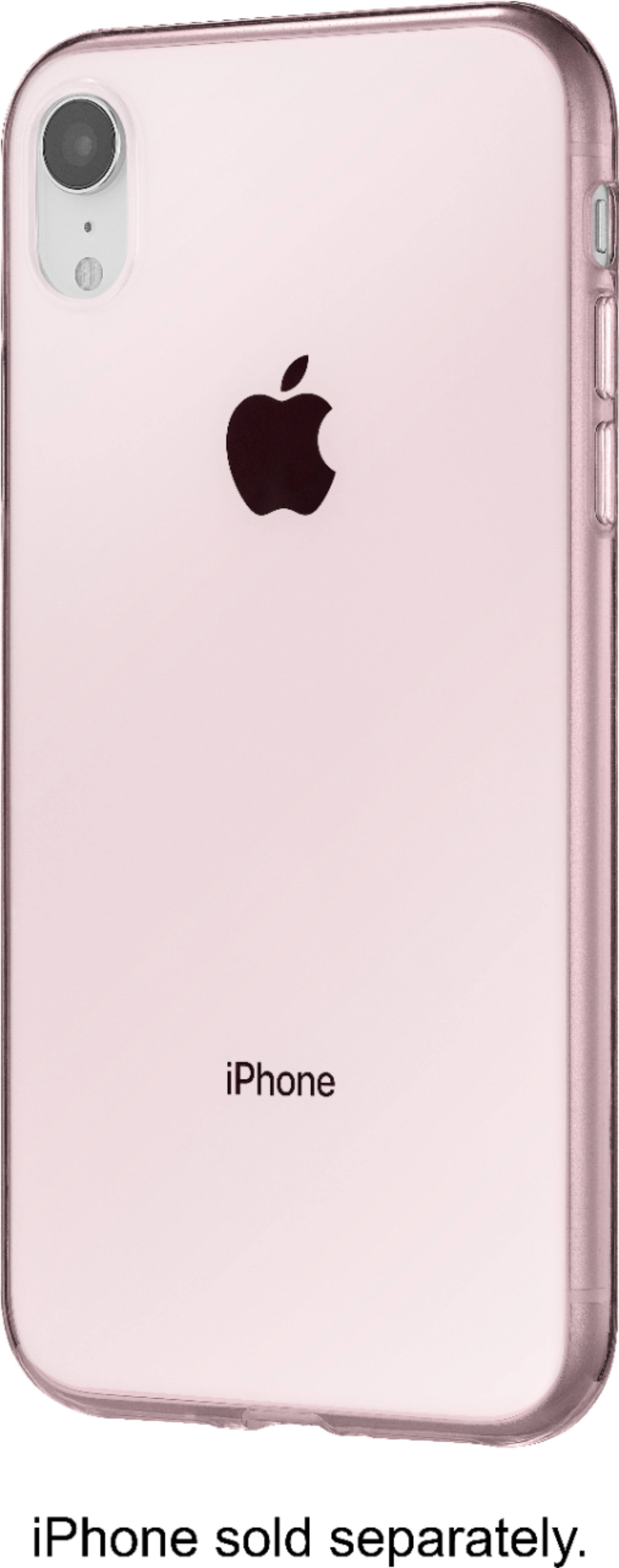 Front. Dynex™ - Ultrathin Skin Case for Apple® iPhone® XR - Pink/Semi-Clear.