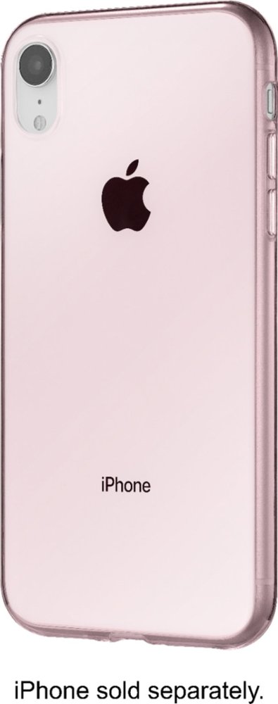 dynex - ultrathin case for apple iphone xr - pink/semi-clear