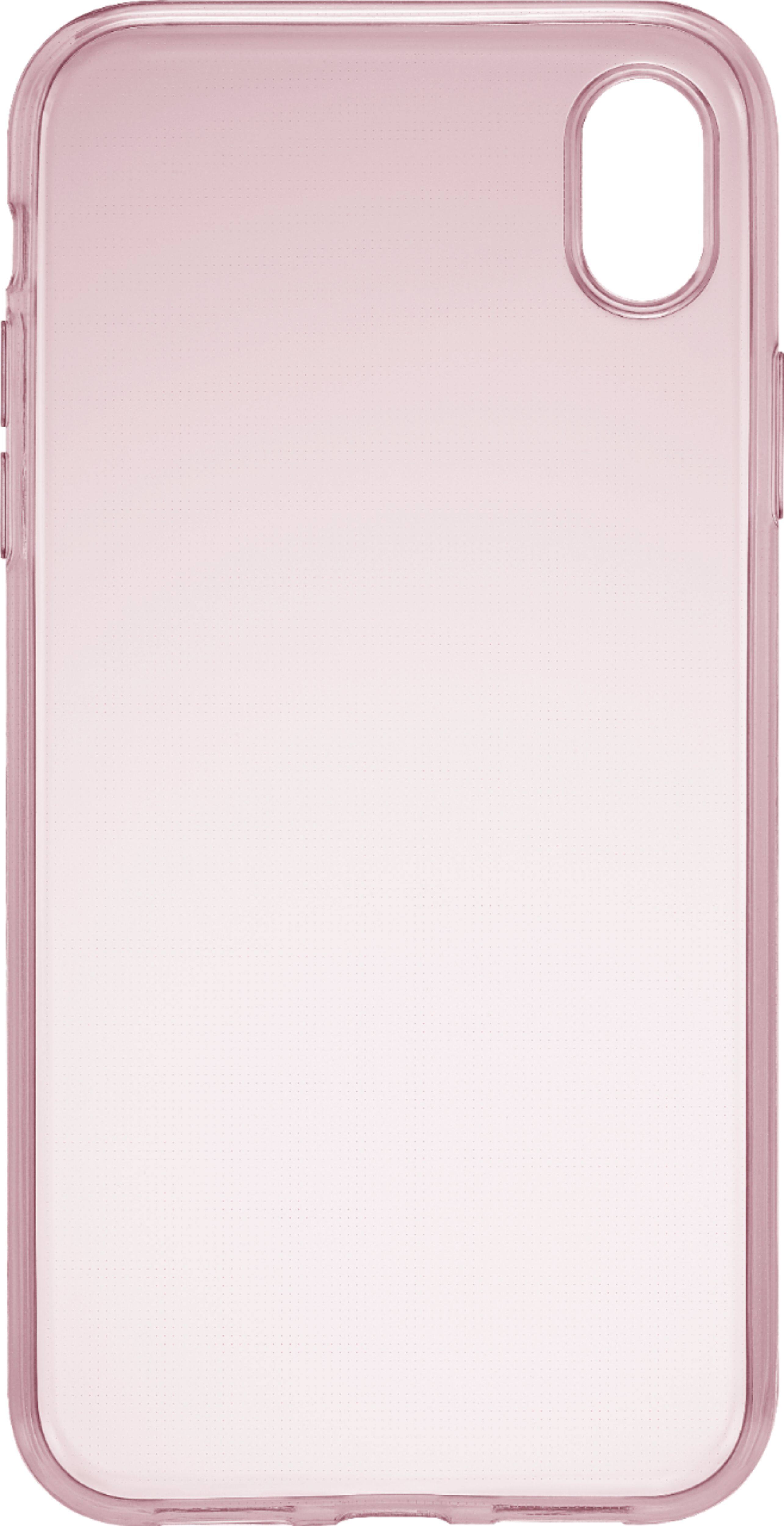 Alt View 3. Dynex™ - Ultrathin Skin Case for Apple® iPhone® XR - Pink/Semi-Clear.