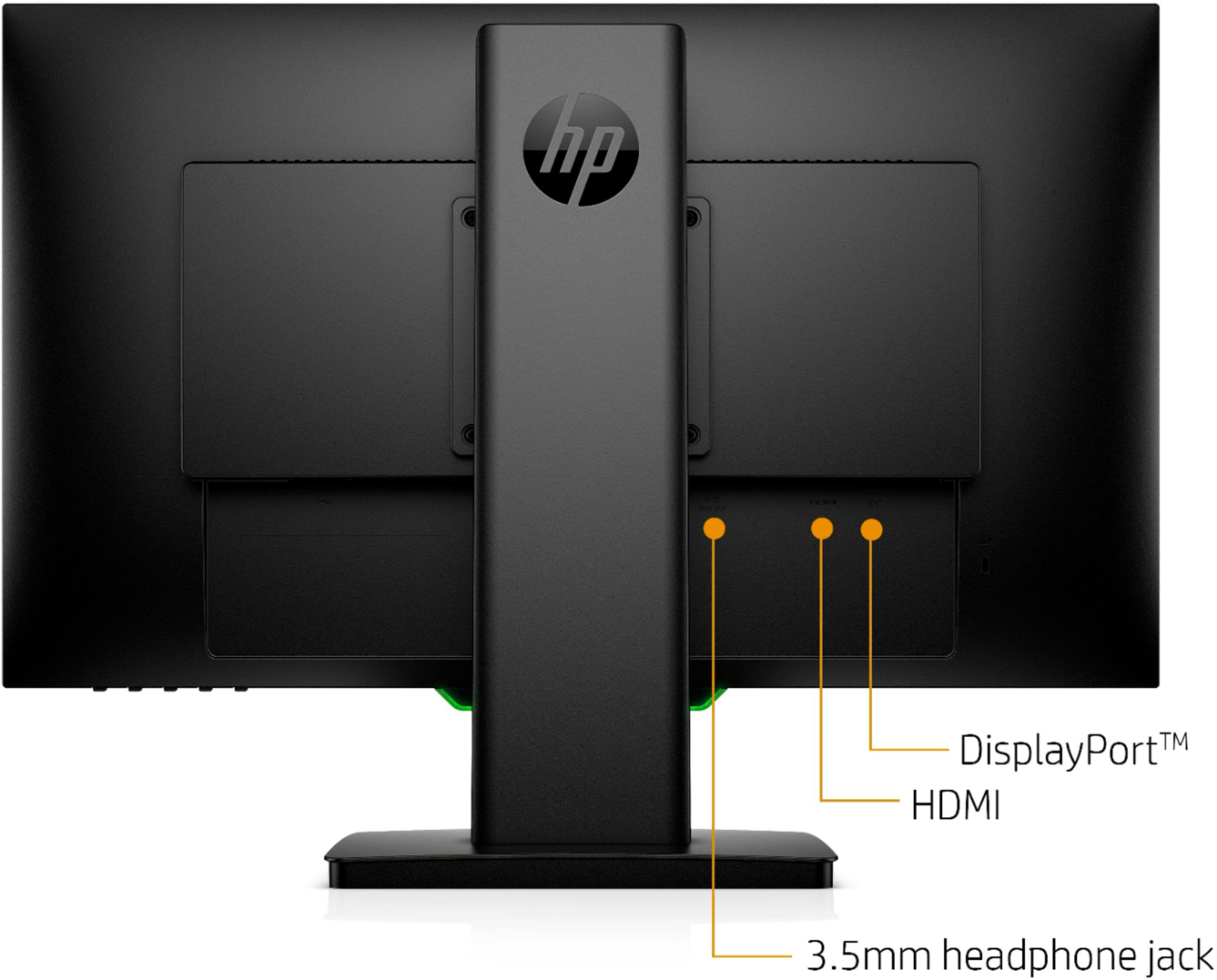 Back. HP - 25x 24.5" LED FHD Monitor (HDMI) - Gray/Green.