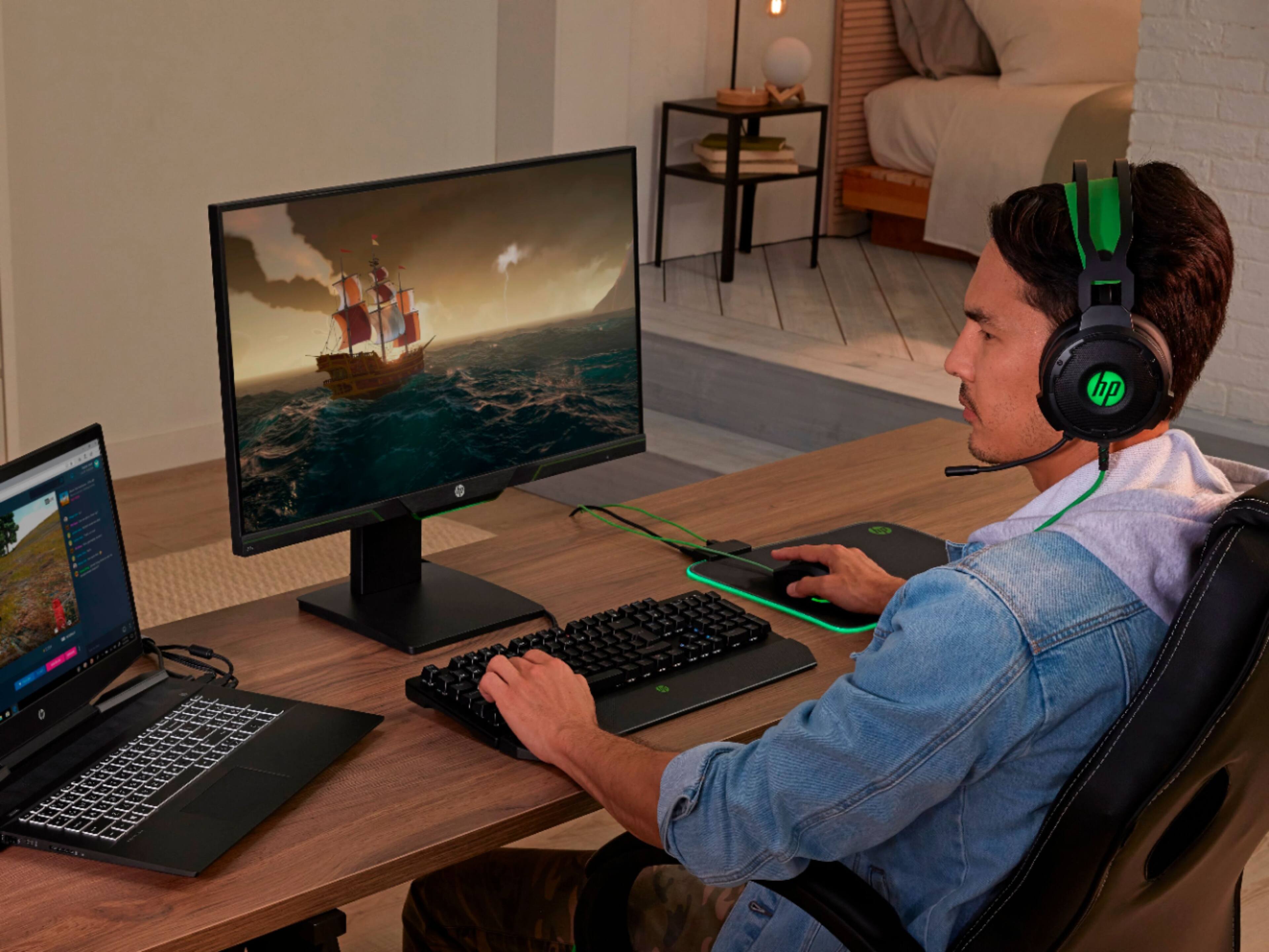 Alt View 12. HP - 25x 24.5" LED FHD Monitor (HDMI) - Gray/Green.