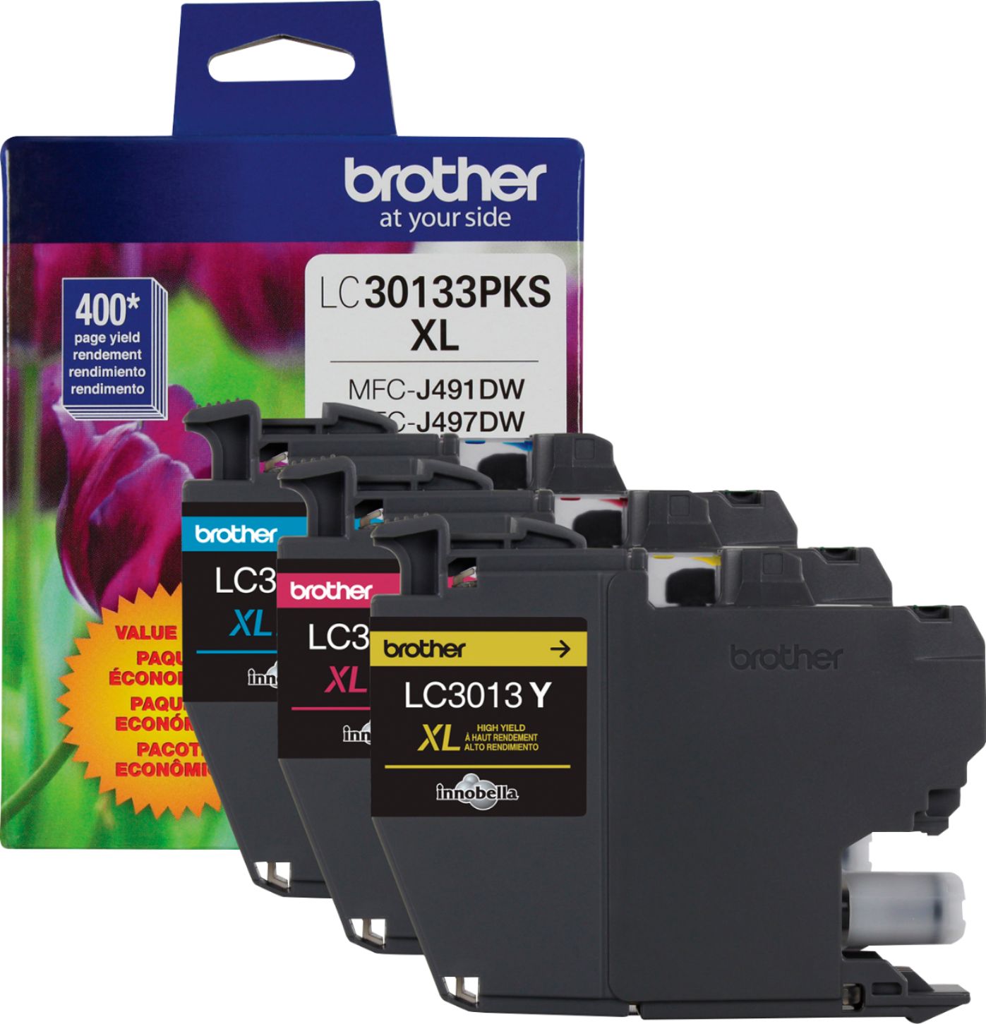 Brother XL 3-Pack Ink Cartridges LC30133PKS - Best Buy