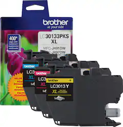 Brother - LC30133PKS XL High-Yield 3-Pack Ink Cartridges - Cyan/Magenta/Yellow - Front_Zoom