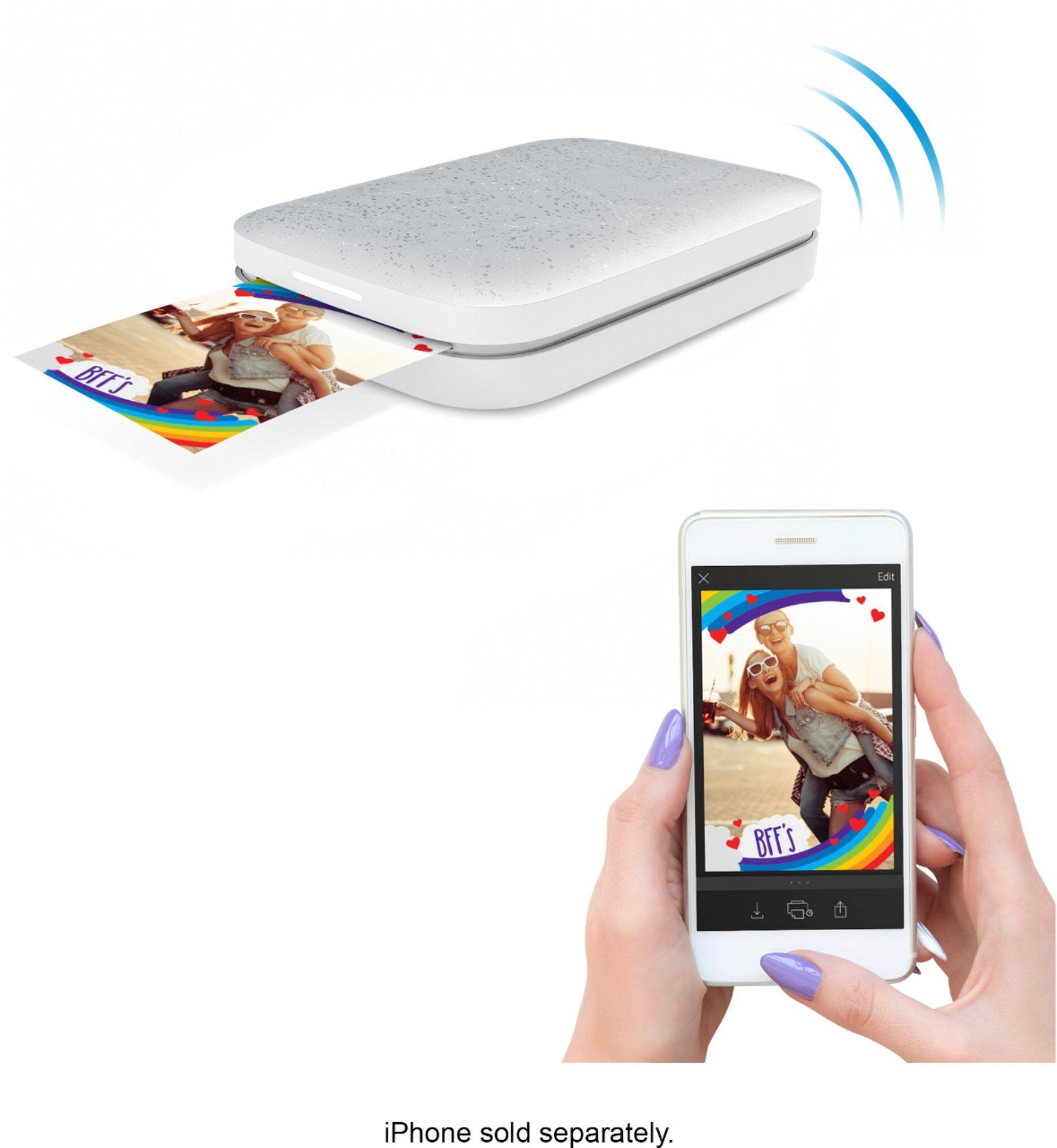 Alt View 12. HP - Sprocket 2nd Edition Instant Photo Printer - Luna Pearl.