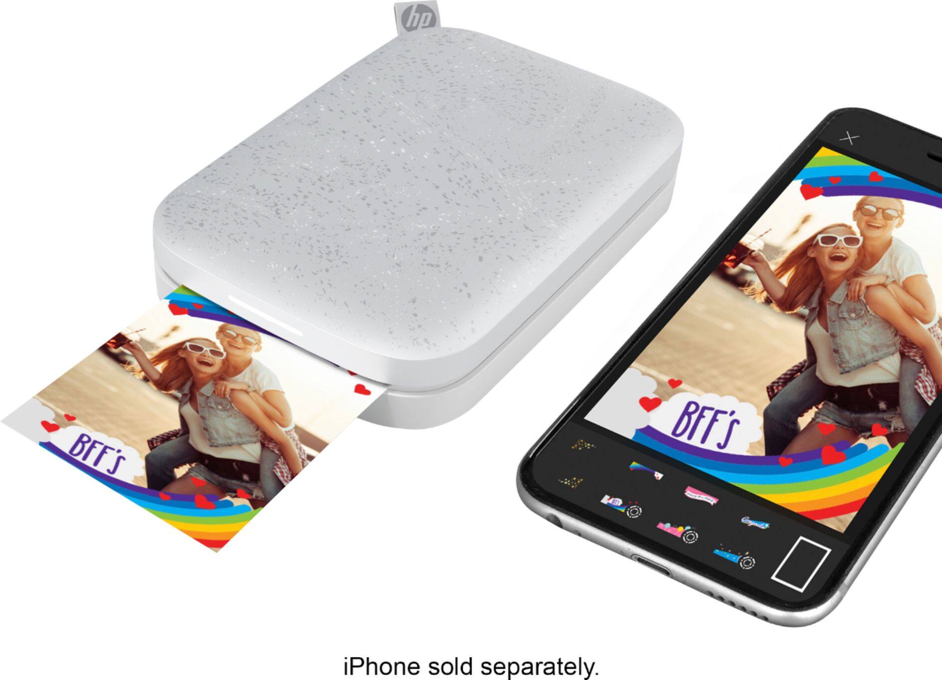 Alt View 17. HP - Sprocket 2nd Edition Instant Photo Printer - Luna Pearl.