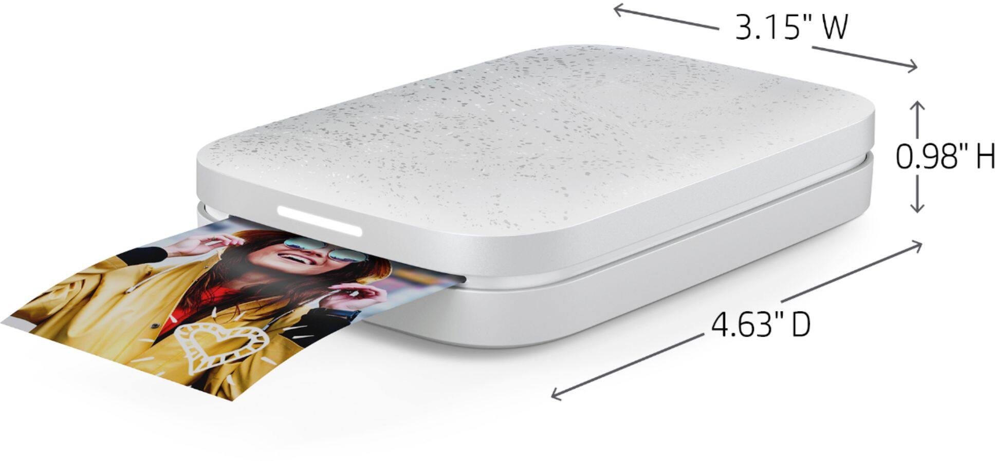 Alt View 18. HP - Sprocket 2nd Edition Instant Photo Printer - Luna Pearl.