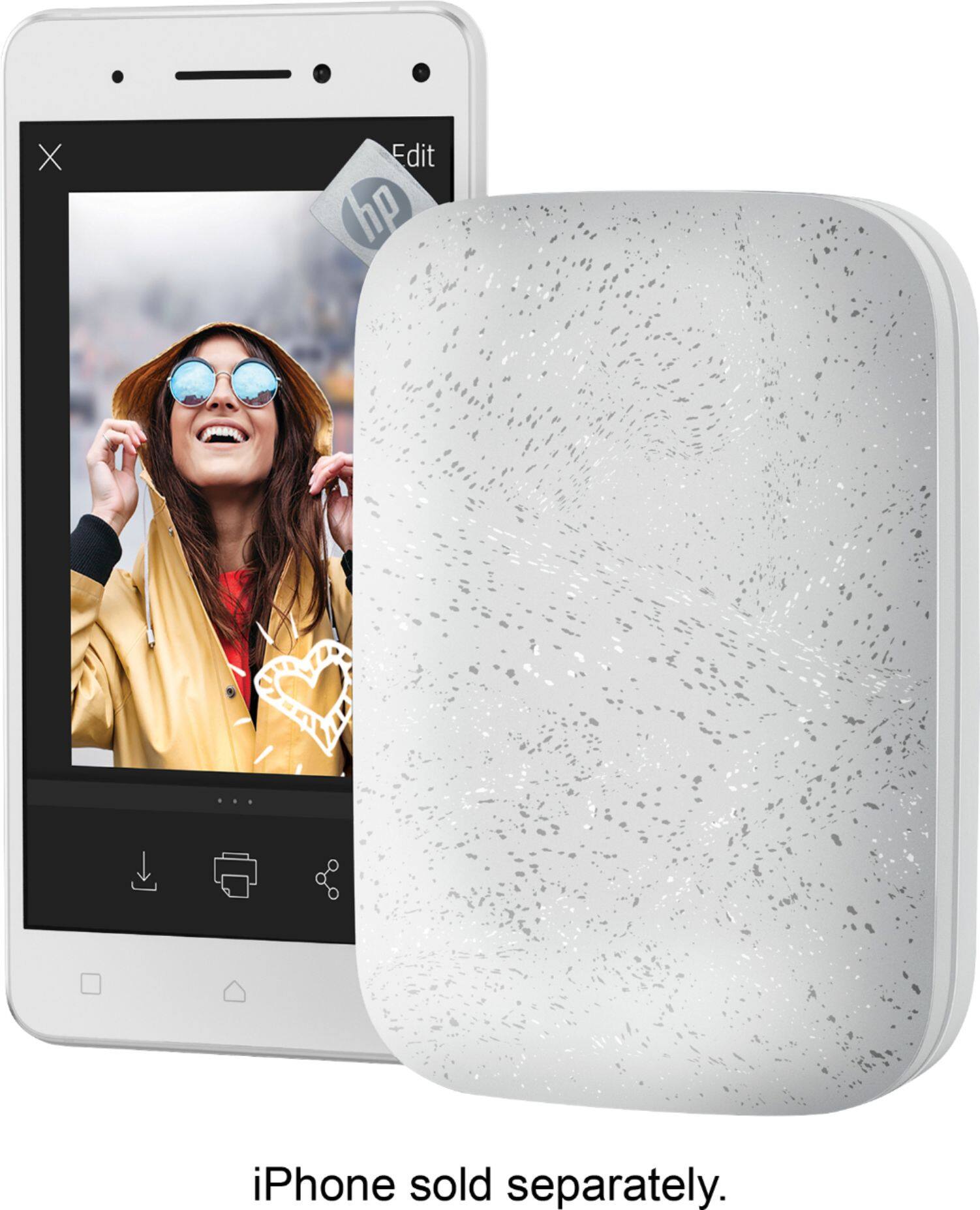 Alt View 19. HP - Sprocket 2nd Edition Instant Photo Printer - Luna Pearl.