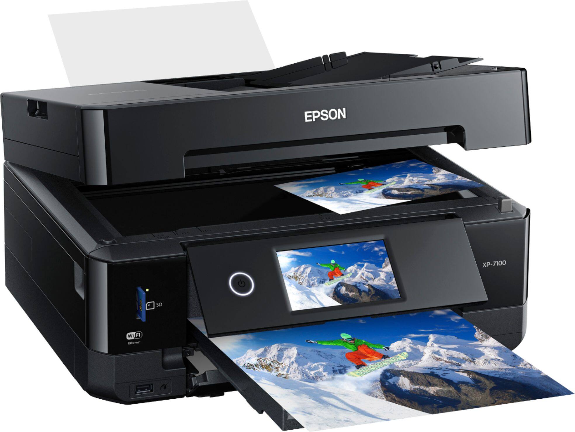 Alt View 14. Epson - Expression Premium XP-7100 Wireless All-In-One Inkjet Printer - Black.