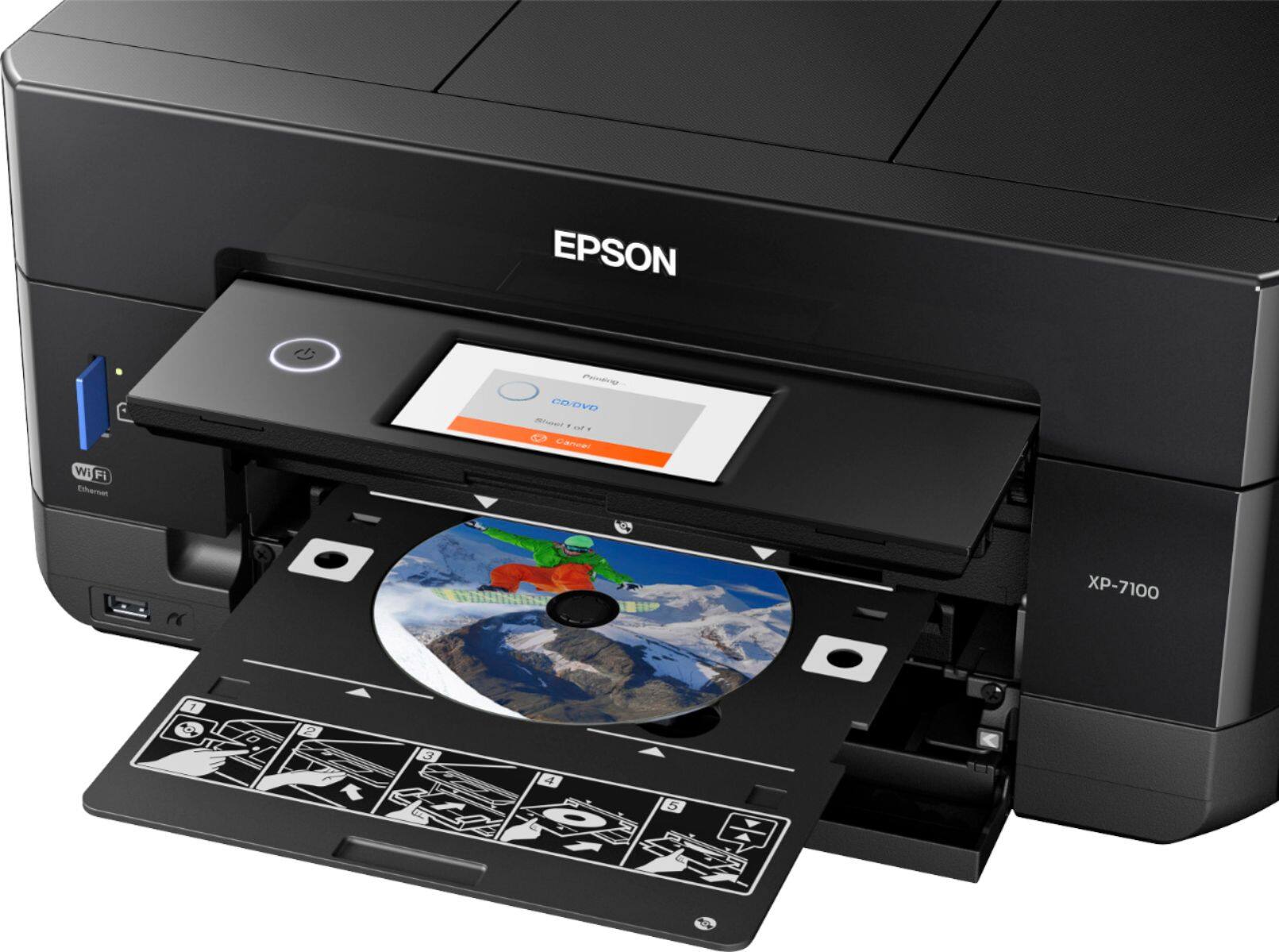 Alt View 17. Epson - Expression Premium XP-7100 Wireless All-In-One Inkjet Printer - Black.