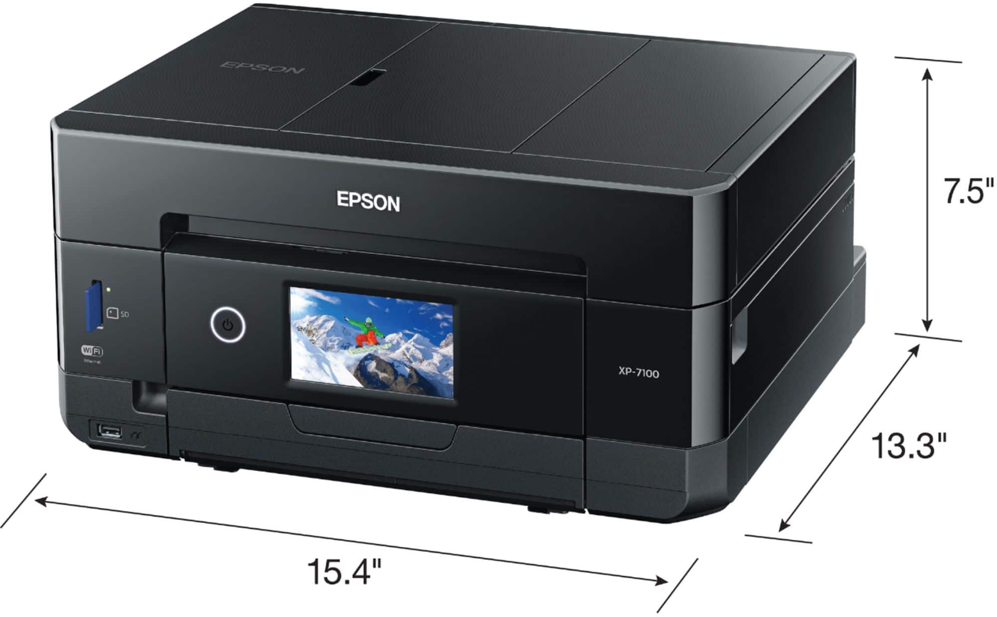 Alt View 21. Epson - Expression Premium XP-7100 Wireless All-In-One Inkjet Printer - Black.