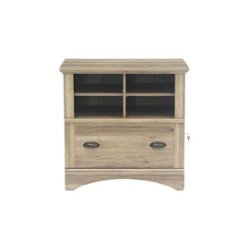 Sauder - Harbor View Collection 1 Drawer Filing Cabinet - Salt Oak - Front_Zoom