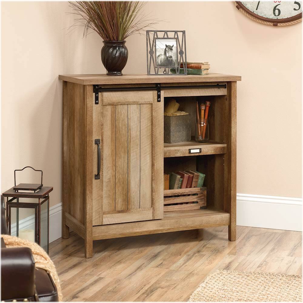 Best Buy: Sauder Adept Storage Accent Storage Cabinet Craftsman Oak 422473