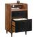 Alt View 11. Sauder - Harvey Park Collection Pedestal With Easy-Glide Drawers - Black/Grand Walnut.
