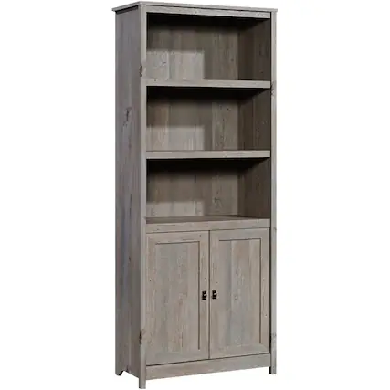 Front. Sauder - Cottage Road Collection 3-Shelf Bookcase - Mystic Oak.
