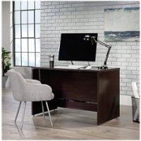 Sauder - Select Collection Sit/Standing Desk - Jamocha Wood - Front_Zoom